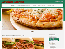 Tablet Screenshot of cheshiremarketpizza.com